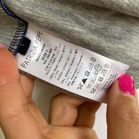 Patrizia Pepe Royal Violet Gray Dress New - Picture 10 of 12